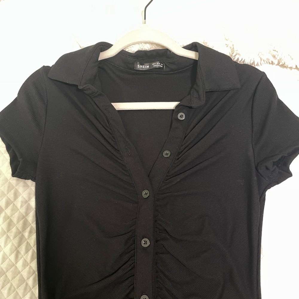 Shein Button Format Ruched Bodycon Dress - Picture 3 of 3